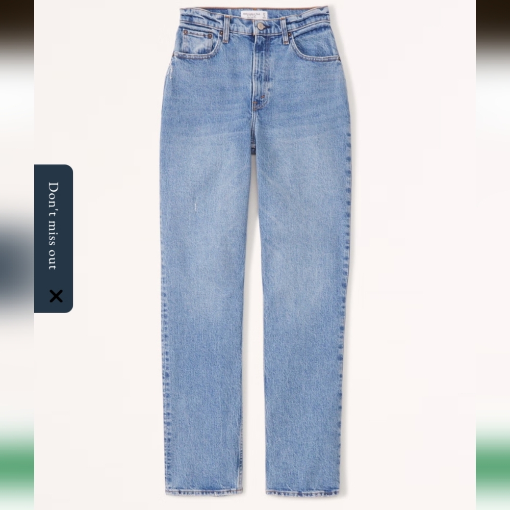 Abercrombie & Fitch Women's High Rise Jeans - Light Blue
